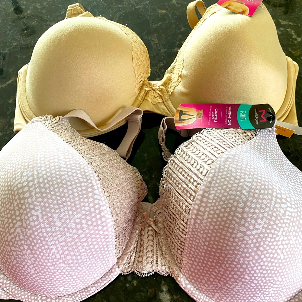 2 women’s Maidenform bras 36DD